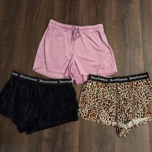 Juicy Couture Women's Shorts Set - Pink, Black, Leopard